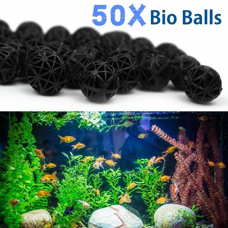 Aquarium Planted Tank - 50 szt. 16mm Kulki Filtracyjne do