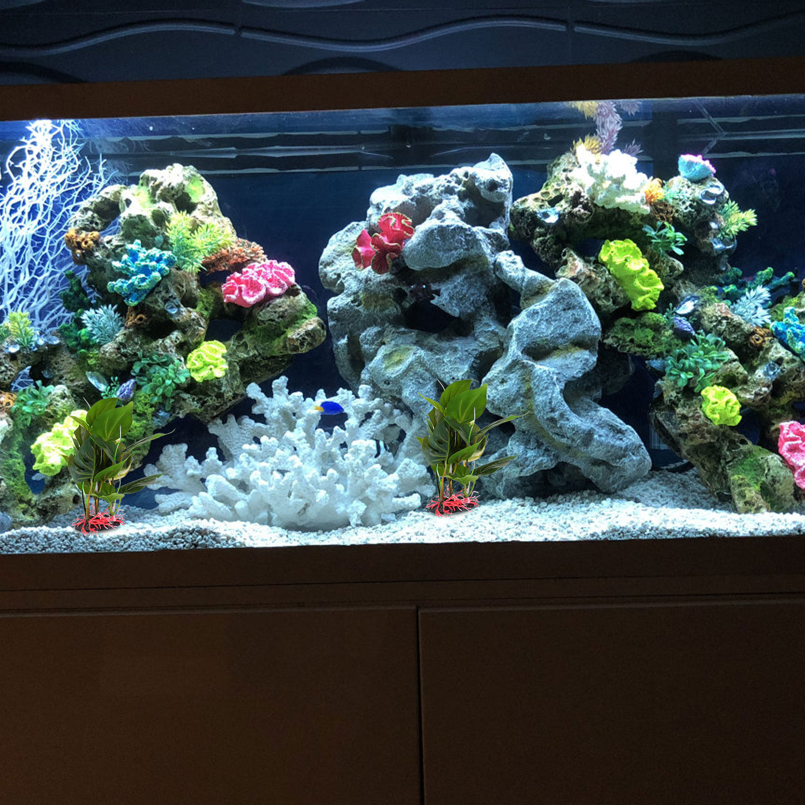 Non Planted Aquarium Fish - Realistyczna sztuczna zielona roślina do akwarium