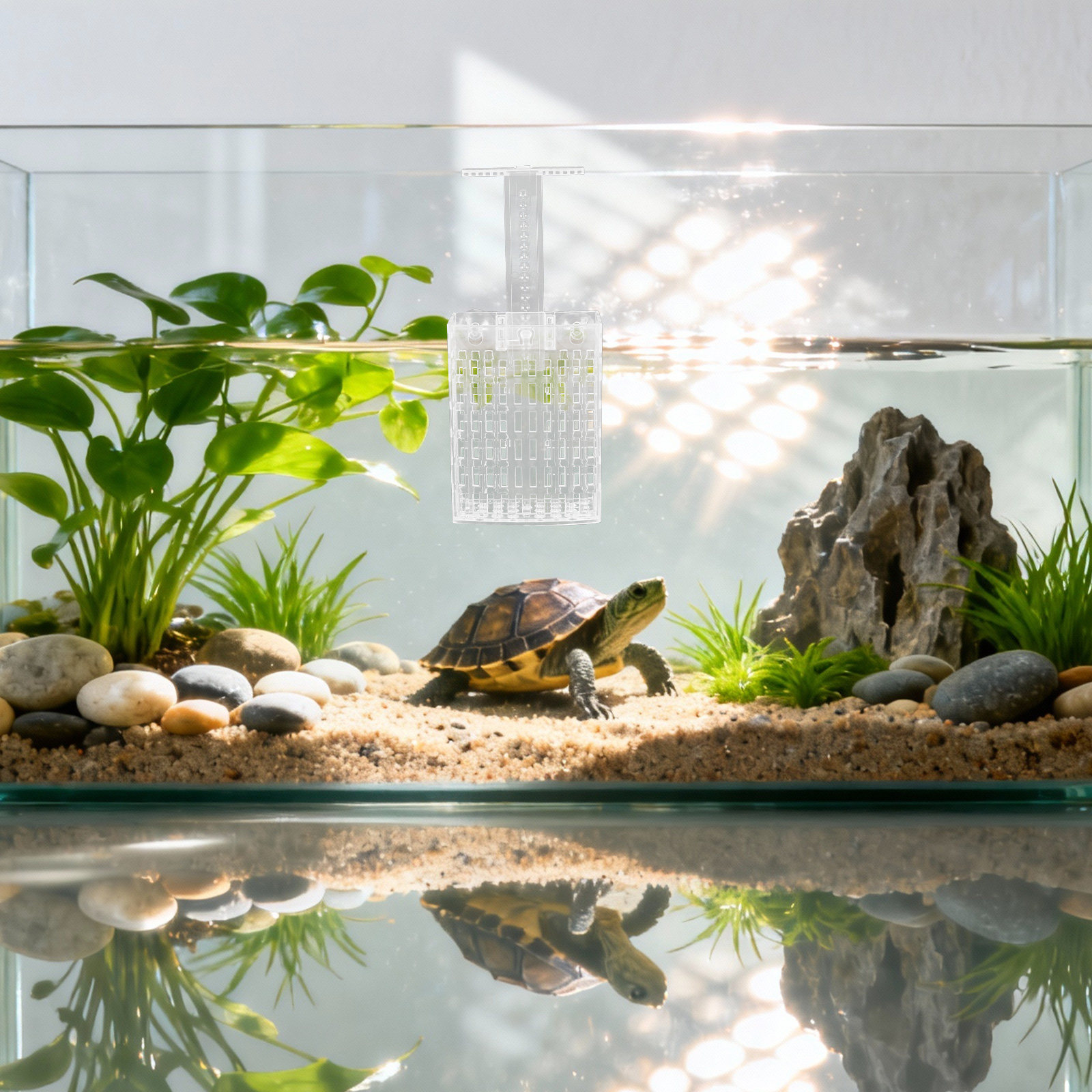 Aquarium Planted Tank - 2 zestawy przezroczystych uchwytów na rośliny